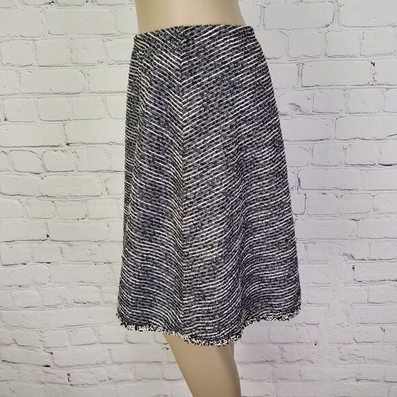 Max studio black ivory tweed mini skirt M NWT - Picture 4 of 7